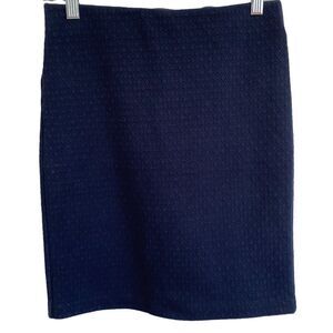 LOFT Blue Textured Mini Skirt